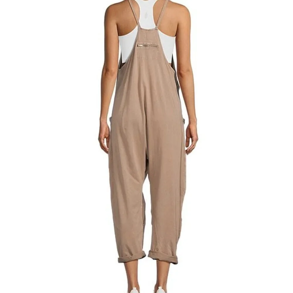 FP Movement Scoop Ankle Length Patch Pocket Hot Shot Onesie Color Mocha Latte - Picture 2 of 5